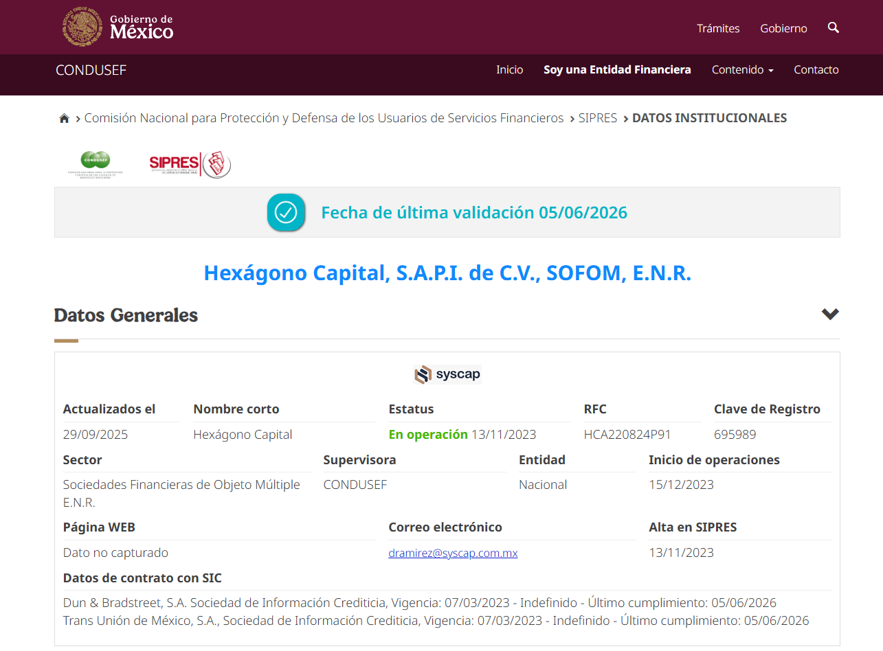 CONDUSEF Registro